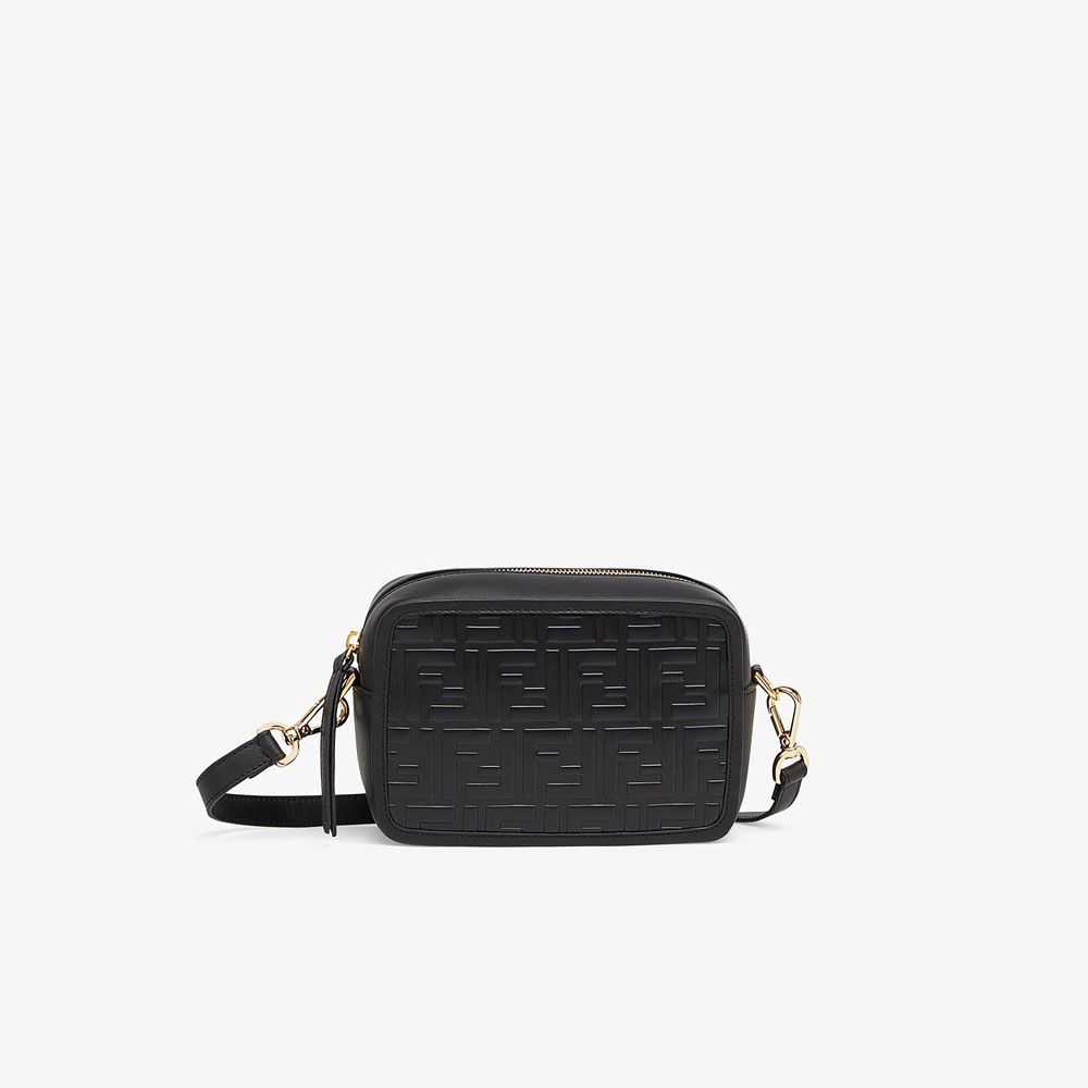 Fendi Mini Camera Case Black Leather Bag 8BS019 A4K5 F0KUR: Image 1