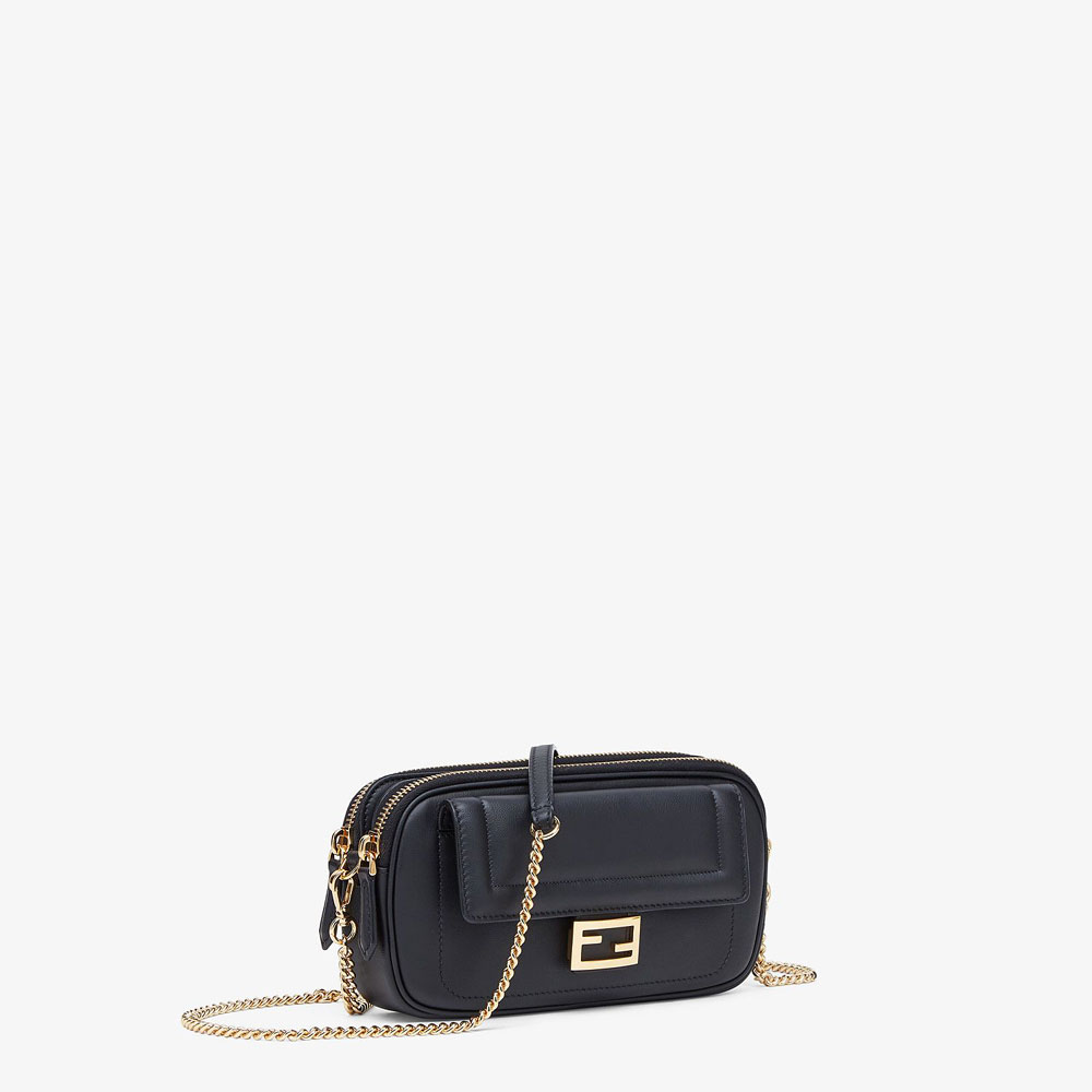 Fendi Easy 2 Baguette Black Leather Mini Bag 8BS044 A5DY F0KUR: Image 3
