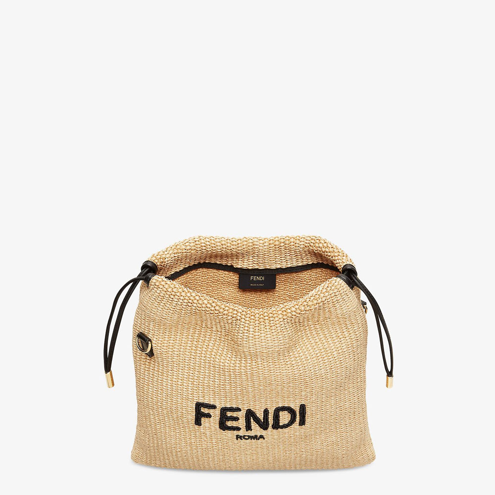 Fendi Pack Small Pouch Embroidered Straw Bag 8BT347 AAYR F1E1I: Image 4