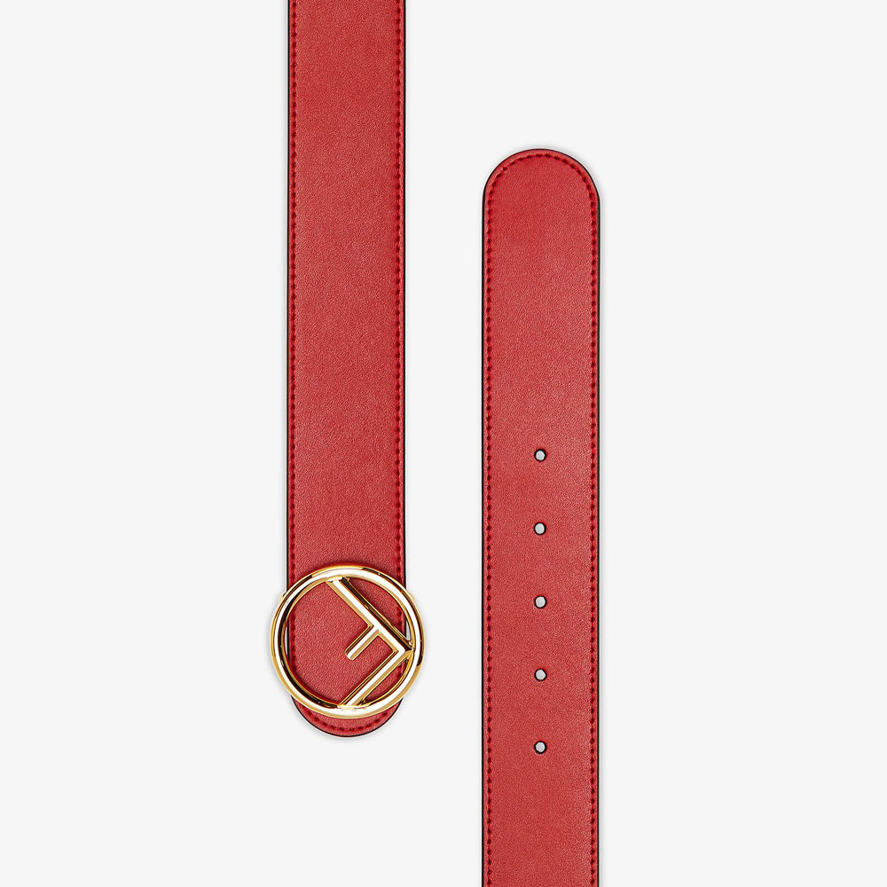 Fendi Red Wide Reversible Belt 8C0579 A1KS F162L: Image 2