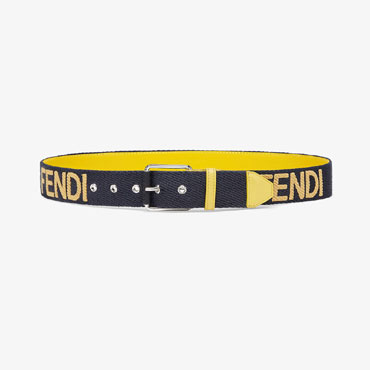 Fendi Grey Fabric Belt 7C0367 ADPN F1CJI