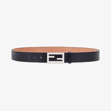 Fendi Black Leather Belt 7C0420 SFR F0GXN