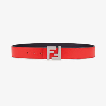 Fendi Red Leather Belt 7C0424 A9ZH F08LP