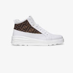 Fendi Sneakers White Leather Mid Tops 7E1315 A9SA F150F