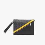 Fendi Flat Pouch Grey Fabric Pouch 7VA491 A9XS F0R2A