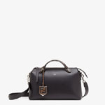 Fendi By The Way Medium Black Leather Boston Bag 8BL124 A6CO F147M