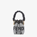 Fendi Mon Tresor Grey houndstooth wool mini-bag 8BS010ALMYF0C3M