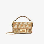 Fendi Baguette Mini Beige FF jacquard fabric bag 8BS017AOVFF1PIQ