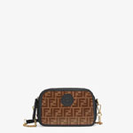 Fendi Camera Case Brown Fabric Bag 8BT287 A6VO F14RT