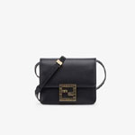 Fendi Fab Small Black Leather Bag 8BT326 AAIW F0KUR