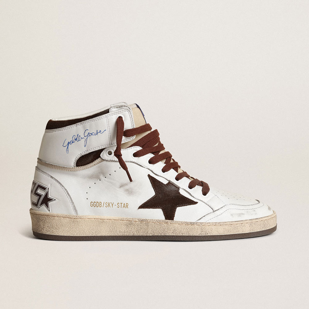 Golden Goose Sky-Star nappa chocolate suede star GMF00230 F004005 11362: Image 1