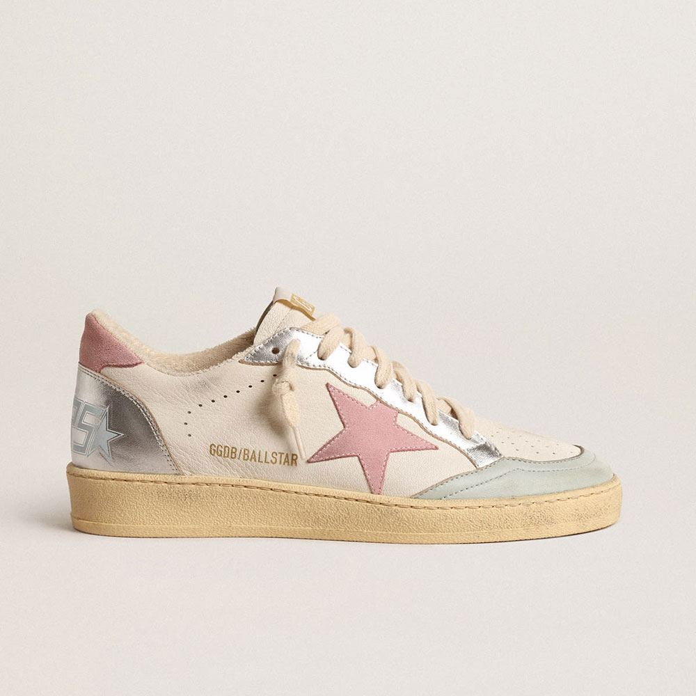 Golden Goose Ball Star with pink suede star GWF00117 F004614 82299: Image 1