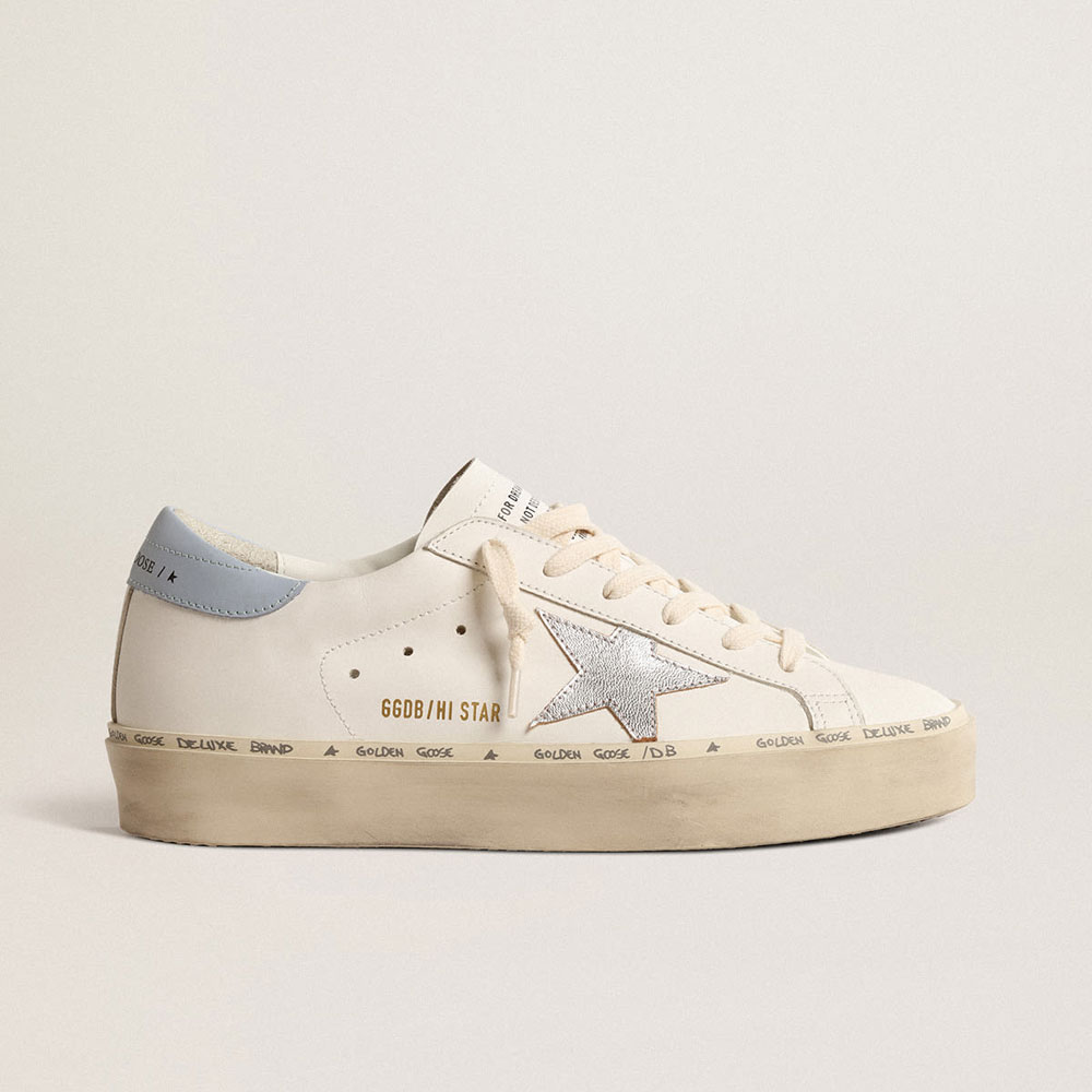 Golden Goose Hi Star with metallic leather star GWF00118 F004556 11114: Image 1