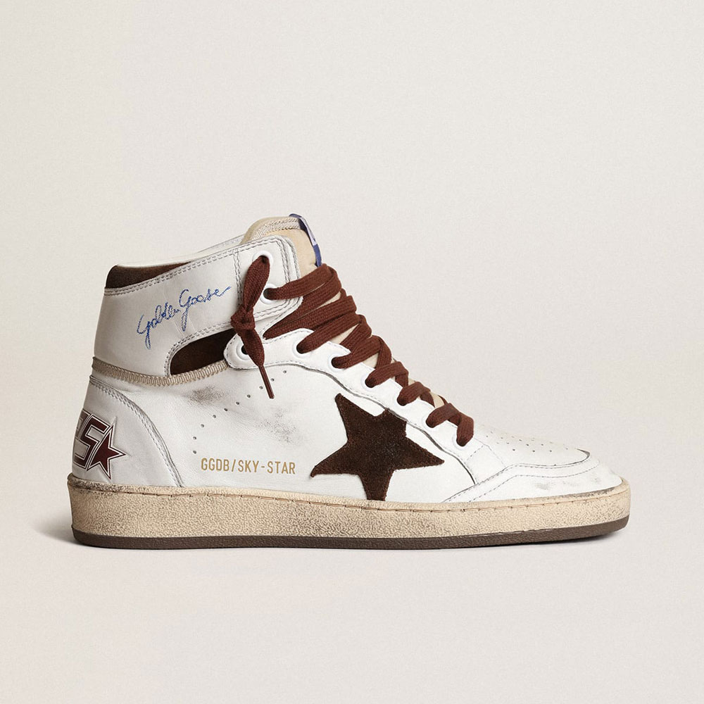 Golden Goose Sky-Star in white nappa suede star GWF00230 F004005 11362: Image 1