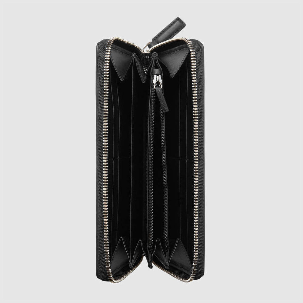 Gucci Web leather zip around wallet 408831 CVL1N 1060: Image 2