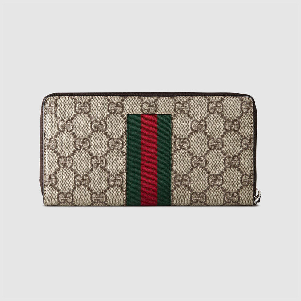 Gucci Web GG Supreme zip around wallet 408831 KHN4N 9791: Image 3