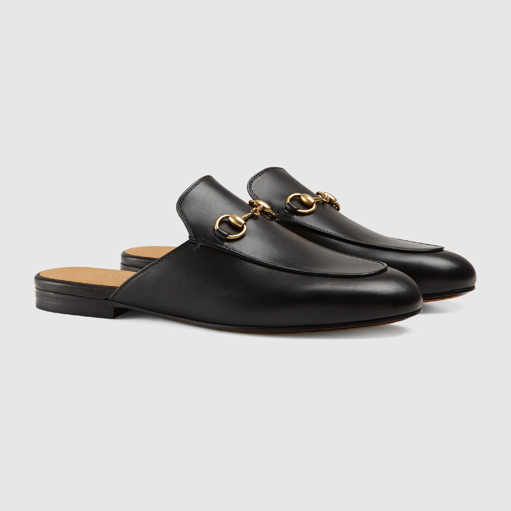 Gucci Princetown leather slipper 423513 BLM00 1000: Image 1