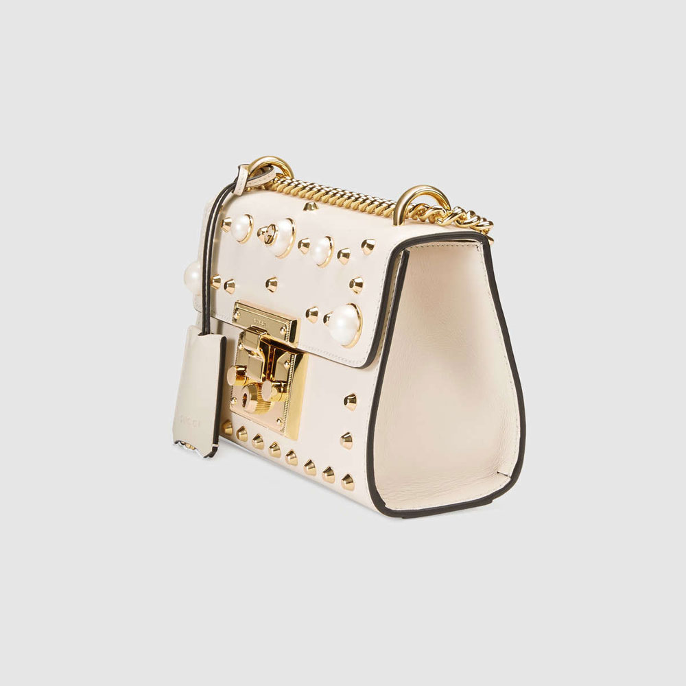 Gucci Padlock studded leather shoulder bag 432182 DLXDG 9085: Image 2