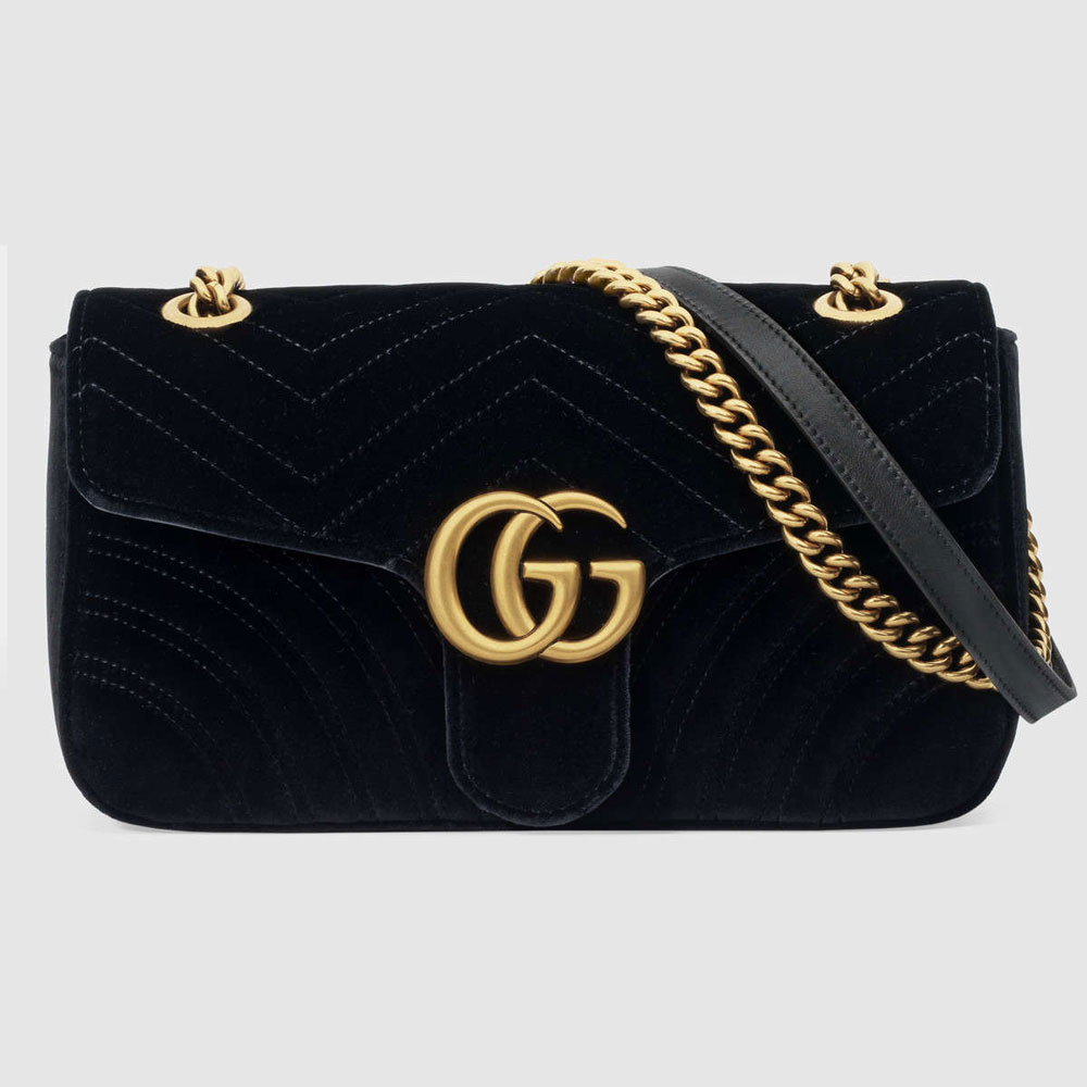 Gucci GG Marmont velvet shoulder bag 443497 K4D2T 1000: Image 1