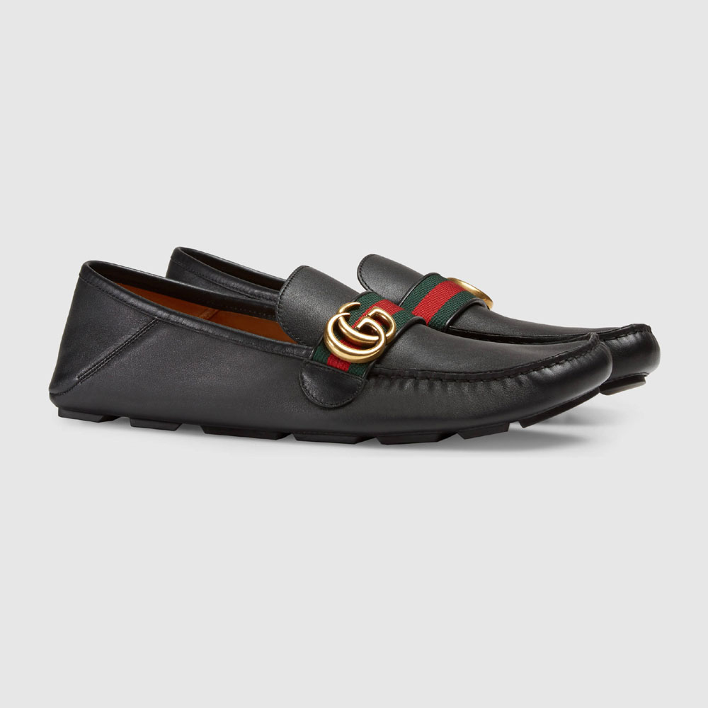 Gucci Leather driver with Web 450891 DTM10 1060: Image 2