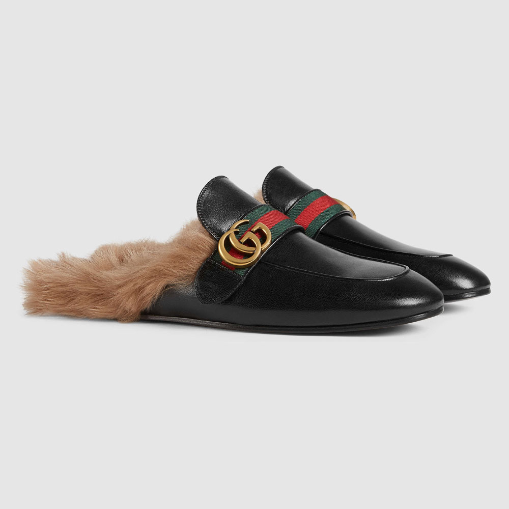 Gucci Princetown leather slipper with Double G 469950 D3VU0 1065: Image 1