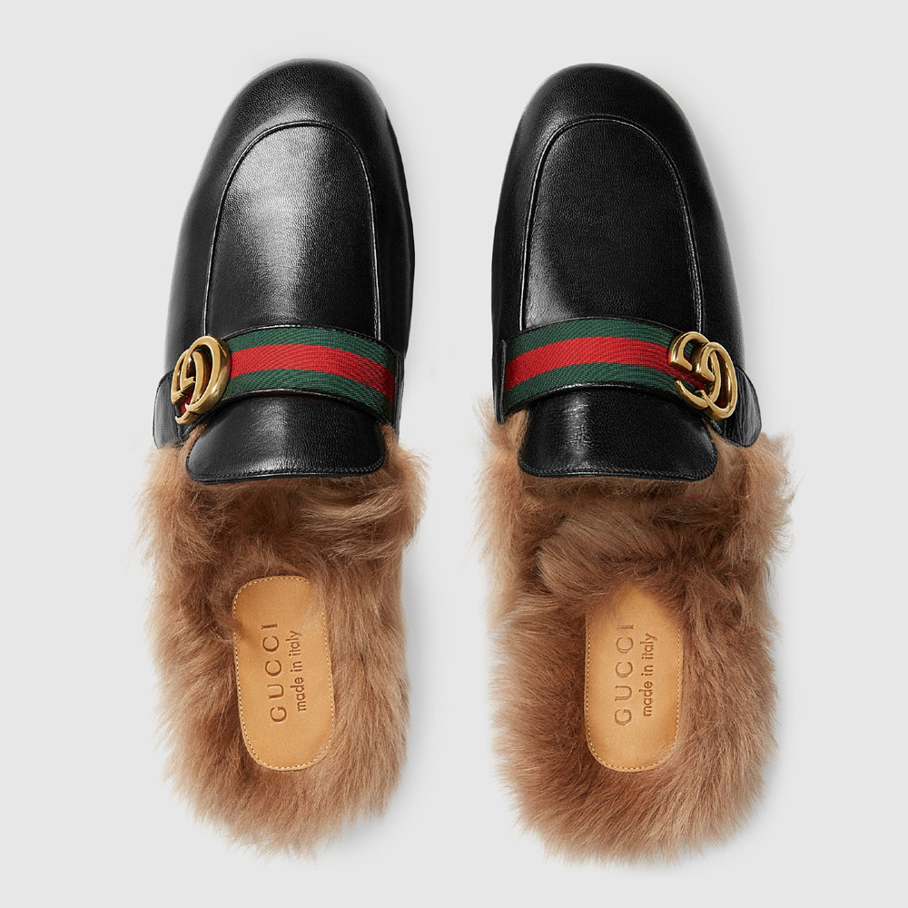 Gucci Princetown leather slipper with Double G 469950 D3VU0 1065: Image 2