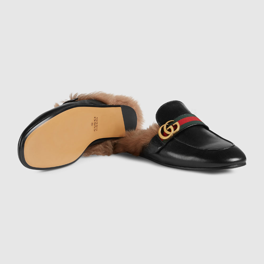 Gucci Princetown leather slipper with Double G 469950 D3VU0 1065: Image 4