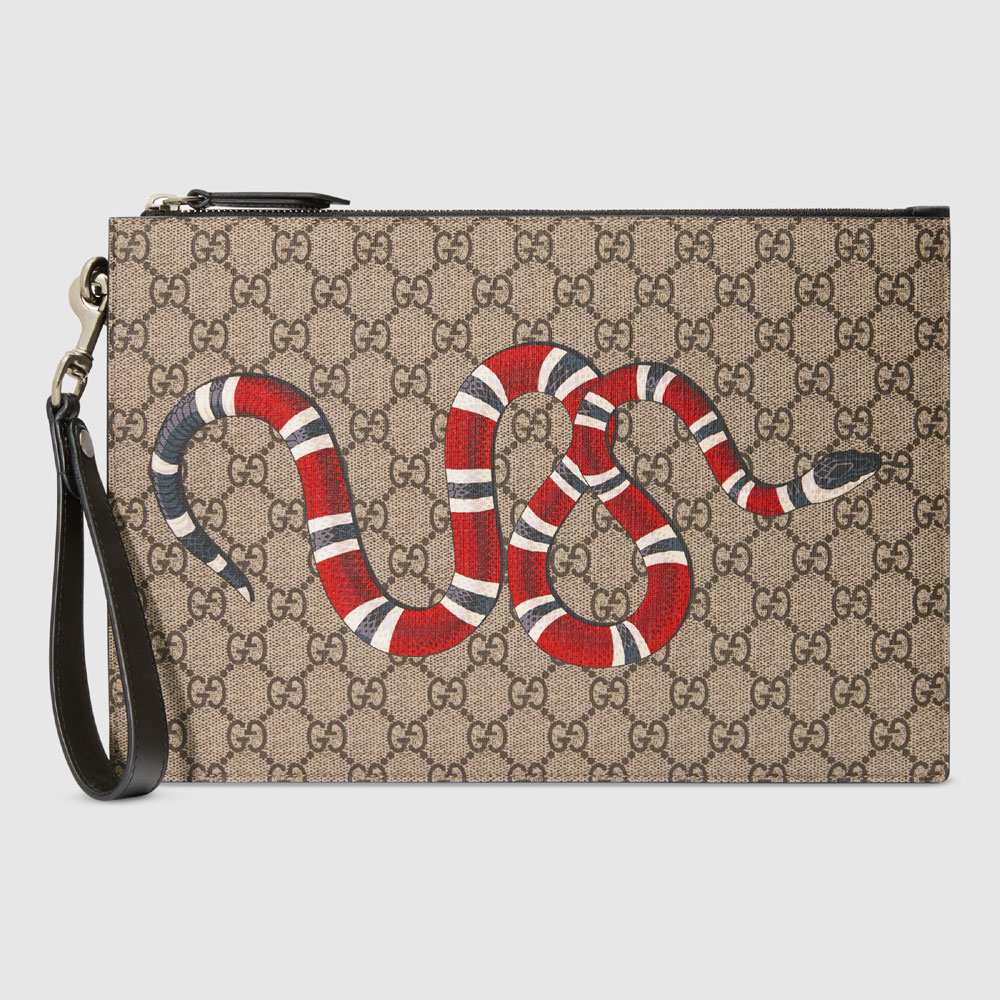 Gucci Bestiary pouch with Kingsnake 473904 GZN1N 8666: Image 1