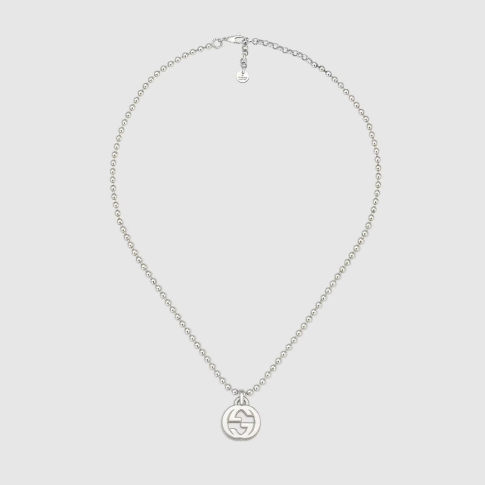 Gucci Interlocking G necklace in silver 479219 J8400 8106: Image 1
