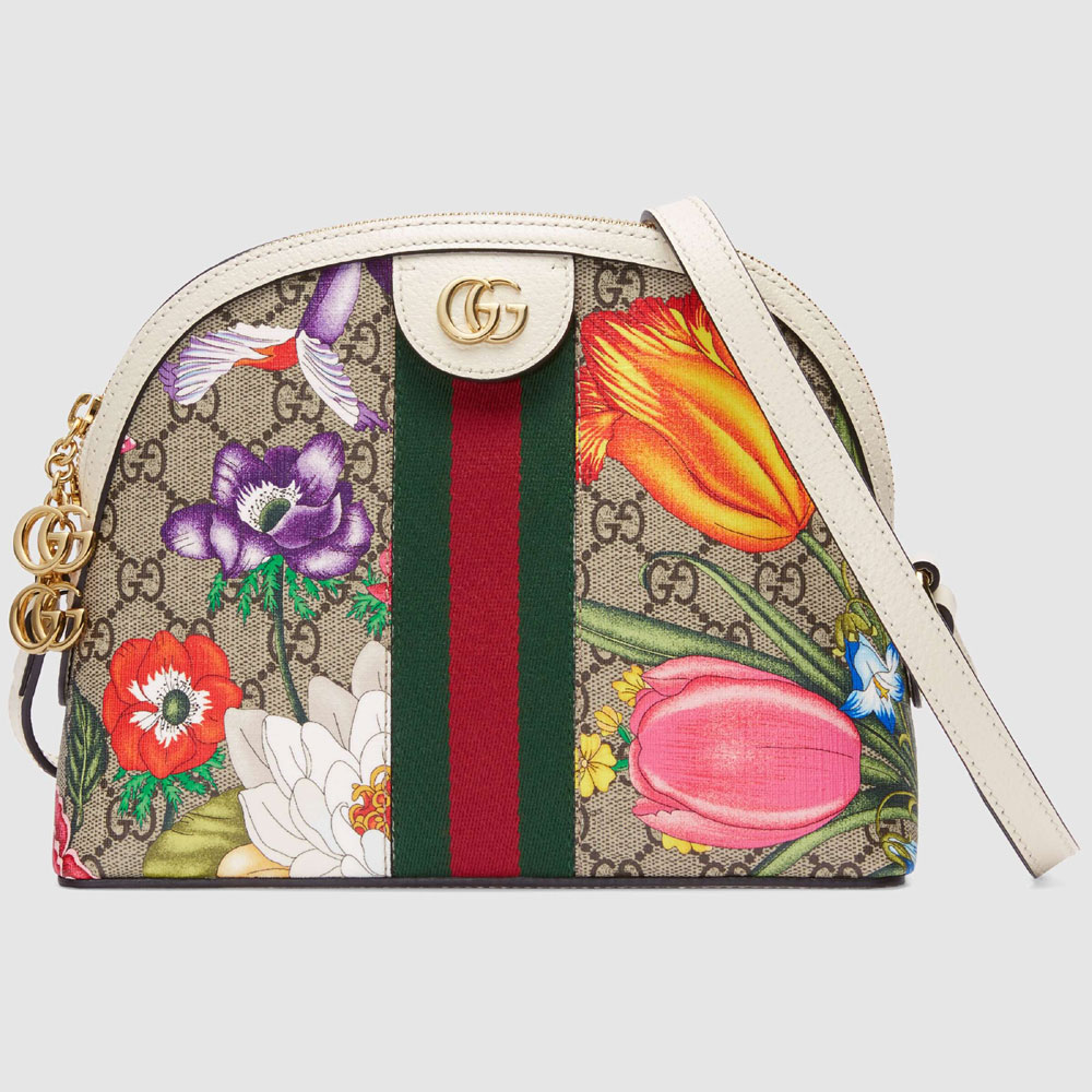 Gucci Ophidia GG Flora small shoulder bag 499621 HV8AC 9759: Image 1