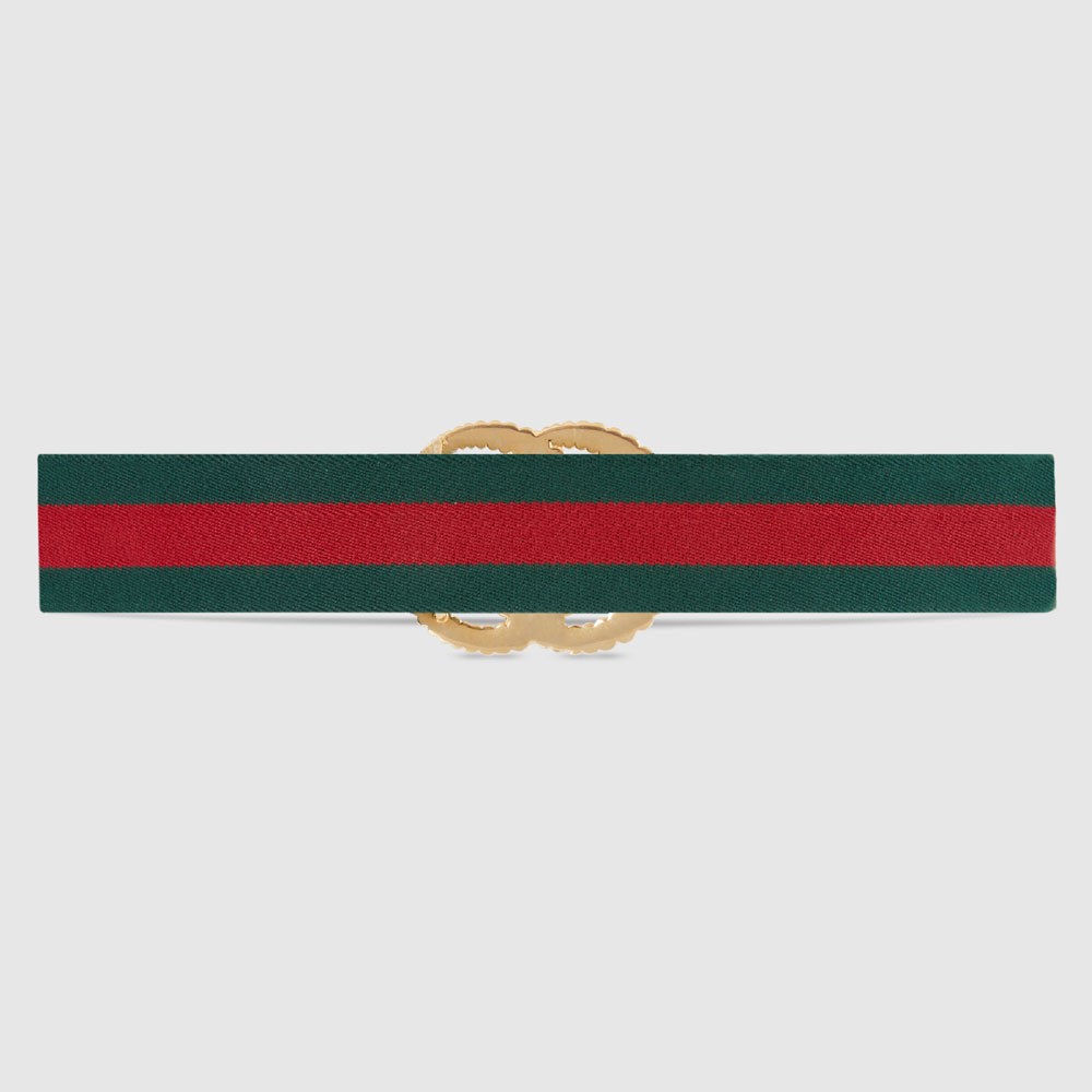 Gucci Web elastic belt torchon Double G buckle 524101 HGWKG 8460: Image 3