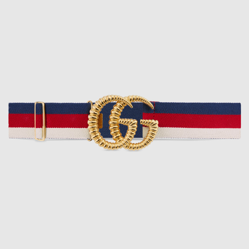 Gucci Web elastic belt torchon Double G 524101 HGWKG 9091: Image 1