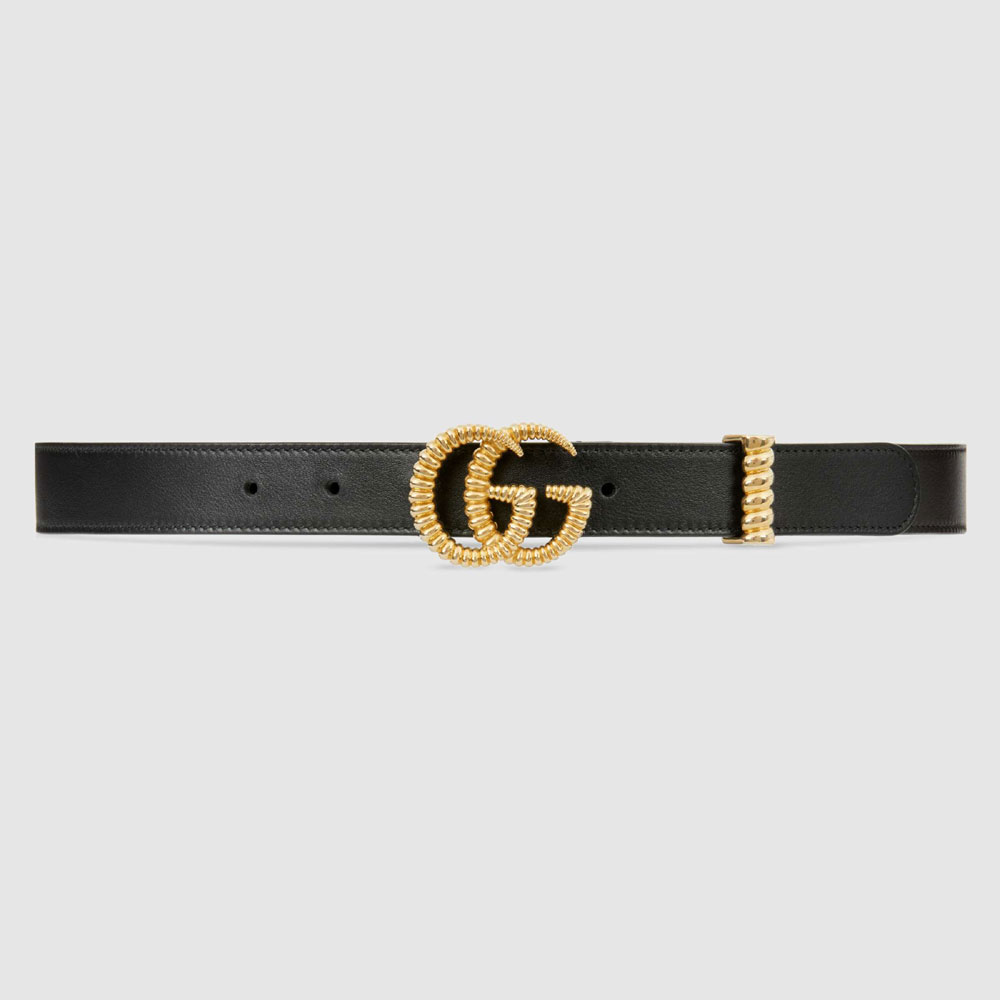 Gucci Leather belt torchon Double G buckle 524103 AP00G 1000: Image 1