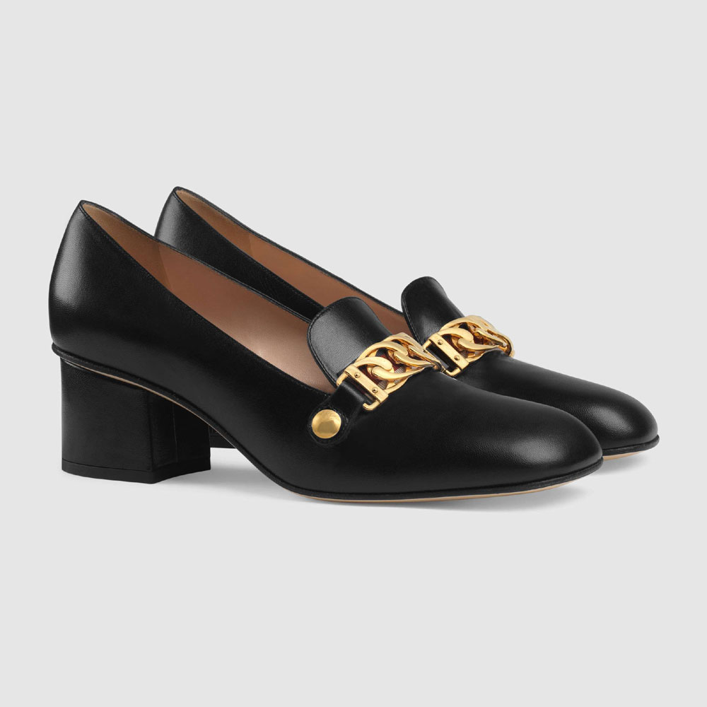Gucci Sylvie leather mid-heel pump 537539 CQXS0 1183: Image 1