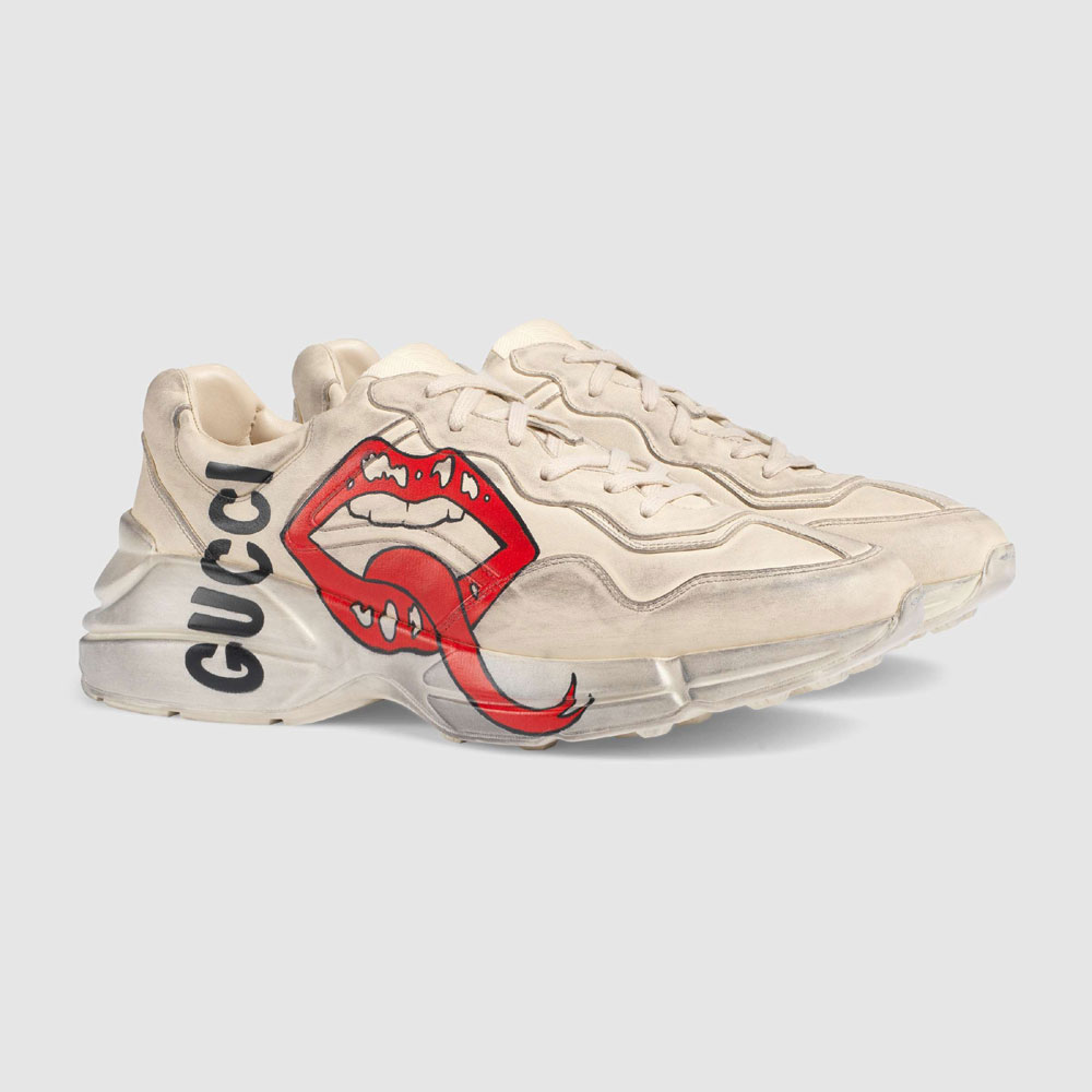 Gucci Rhyton sneaker with mouth print 552089 A9L00 9522: Image 1