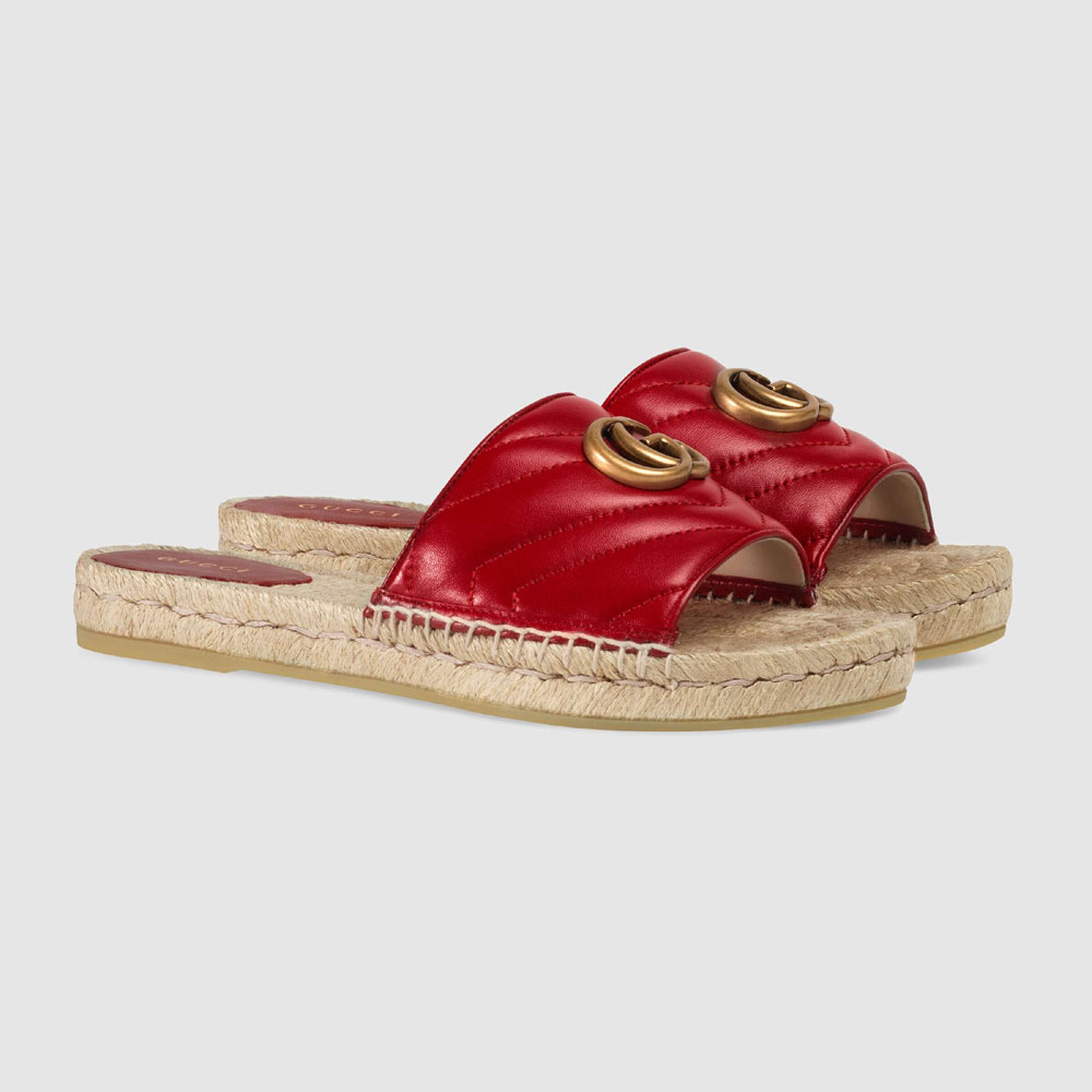 Gucci Leather espadrille sandal 573028 BKO00 6433: Image 1