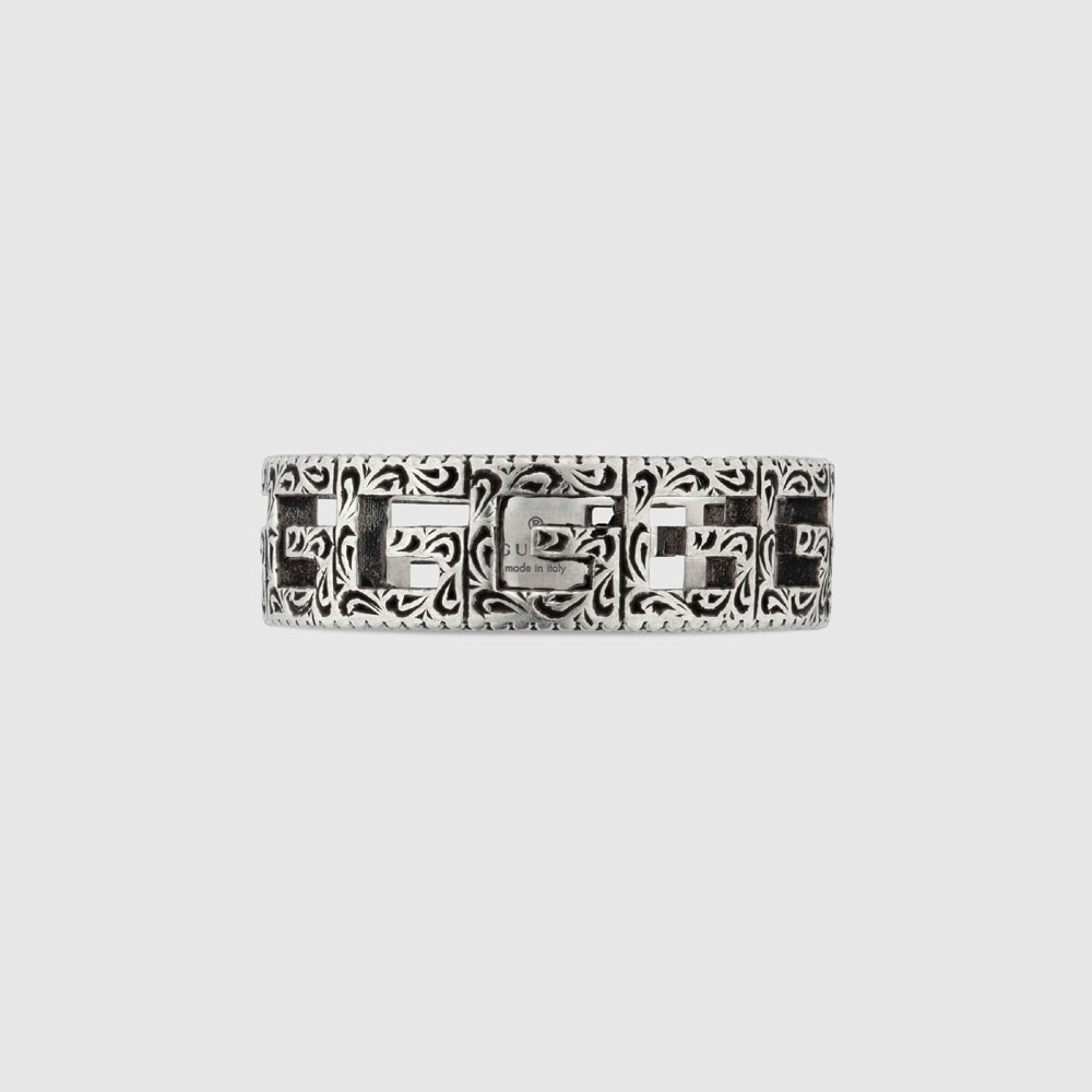 Gucci Silver ring with Square G 576993 J8400 0811: Image 1