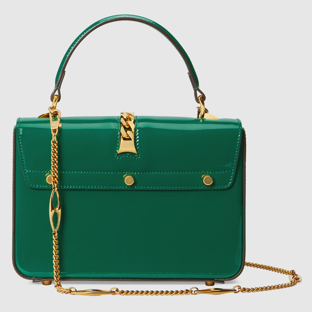 Gucci Sylvie 1969 patent leather mini top handle bag 589479 1J70G 3120: Image 3