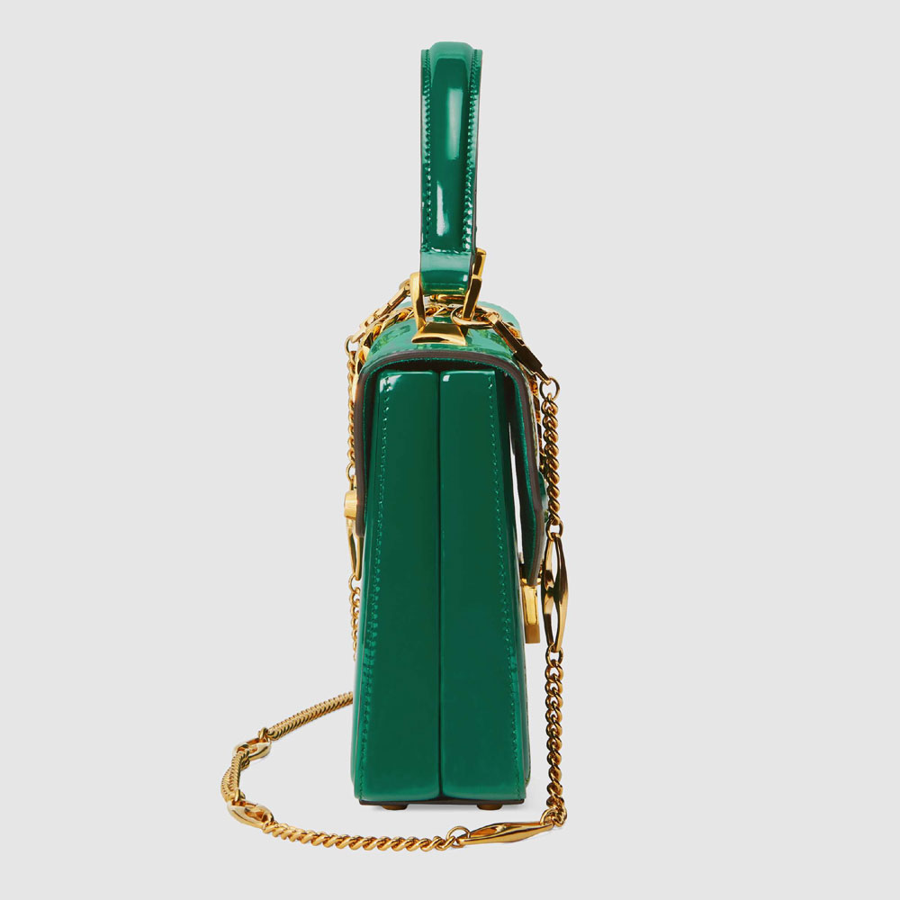 Gucci Sylvie 1969 patent leather mini top handle bag 589479 1J70G 3120: Image 4