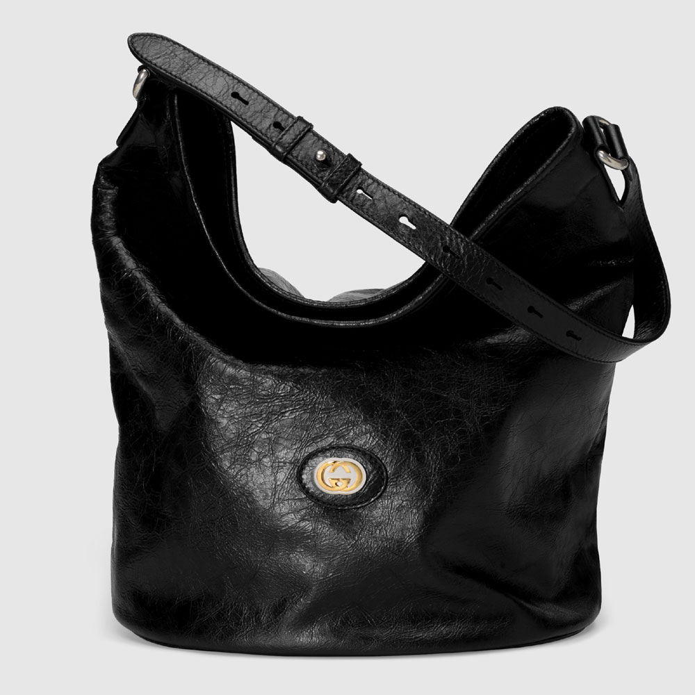 Gucci Leather hobo shoulder bag 598086 1GZ0X 1000: Image 1