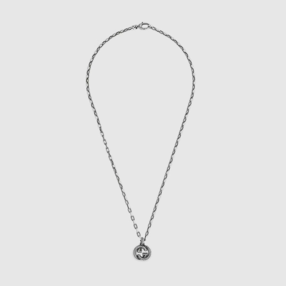 Gucci Silver necklace Interlocking G 604155 J8400 0811: Image 1