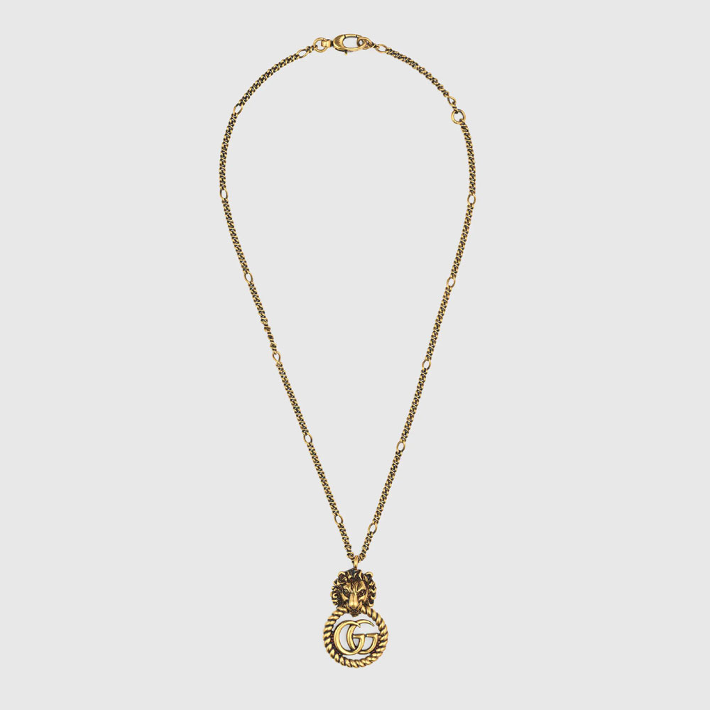 Gucci Lion head necklace 605864 I4600 0933: Image 1