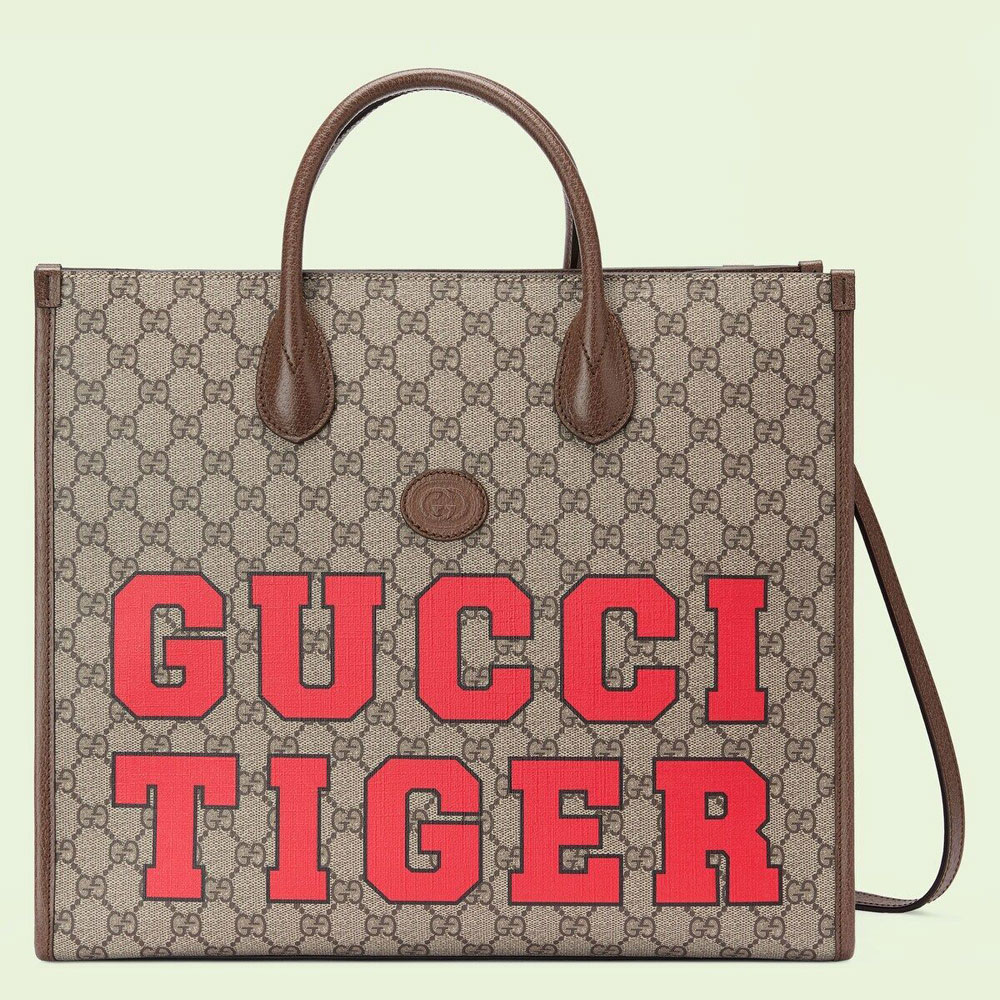 Gucci Tiger GG medium tote bag 687827 US7EC 9396: Image 1