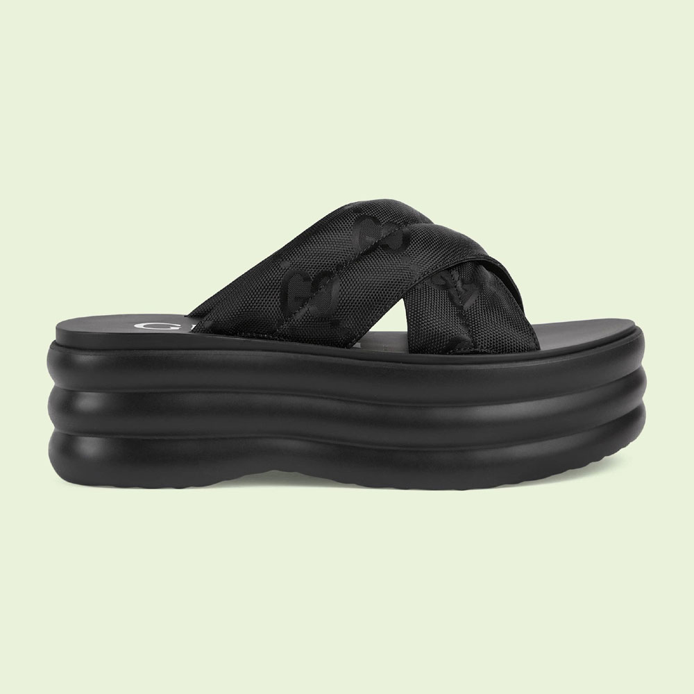 Gucci GG platform slide sandal 738707 H9H00 1000: Image 1