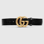 Gucci Crocodile belt with Double G buckle 400593 E7I0T 1000