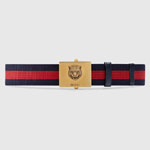 Gucci Embroidered Web belt 437498 H1FIT 8497