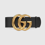 Gucci Wide leather belt with Double G 453265 AP00T 1000