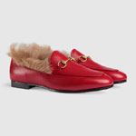 Gucci Jordaan fur loafer 496626 DMB90 6481