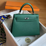 Hermes 25cm Kelly Sellier Vert Vertigo U4 Epsom H027629C006