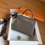 Hermes 25cm Kelly Sellier Etoupe grey Epsom H027629C018